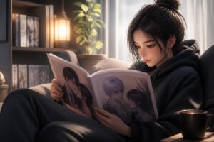 Ilustrasi koleksi manhwa doujin digital dengan terjemahan bahasa Indonesia